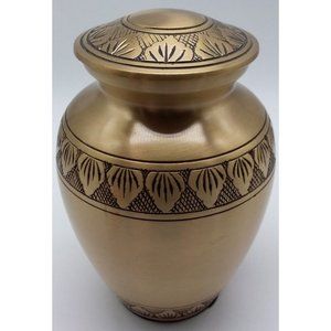 Cremation Urn Funeral Brass for Pet Dog Cat or Other Animal up to 40 Pounds